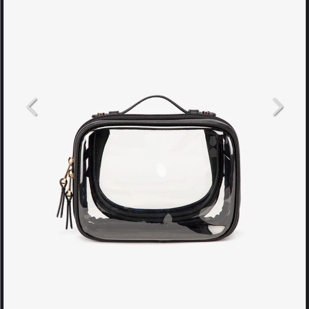 Small Clear Cosmetics Case in Black